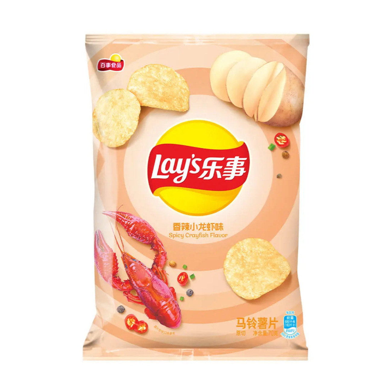 Чипсы со вкусом пряного рака Lay's 70гр., Китай