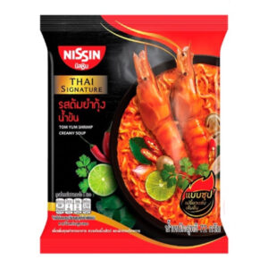 Лапша б/п Том Ям со вкусом сливочного супа с креветками Nissin 72гр., Таиланд