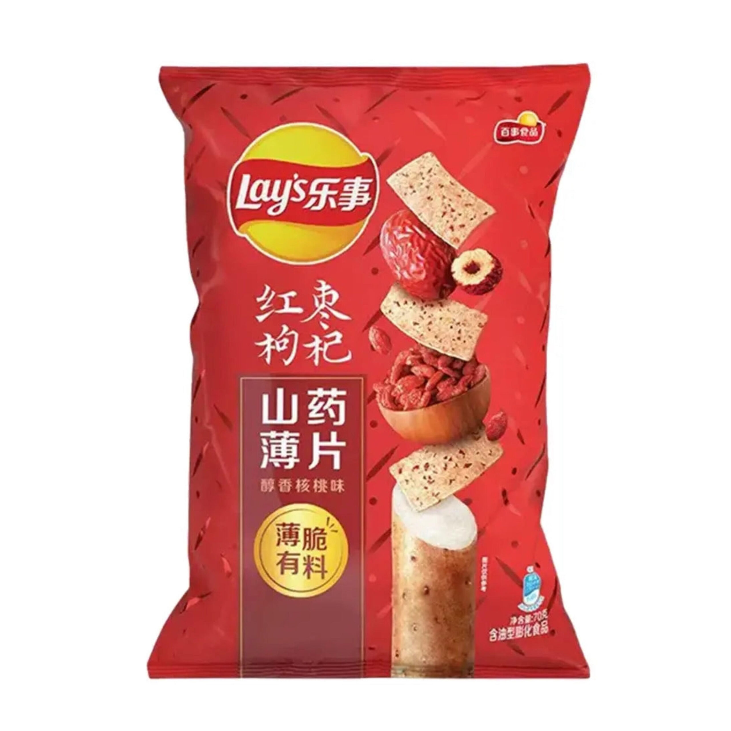 Чипсы из ямса со вкусом финика, мушмулы и грецкого ореха Lay's 70гр., Китай