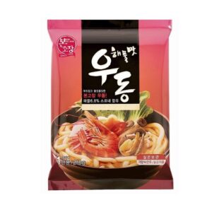 Лапша б/п удон со вкусом морепродуктов «Seafood Flavor Fresh Udon» 210гр., Корея