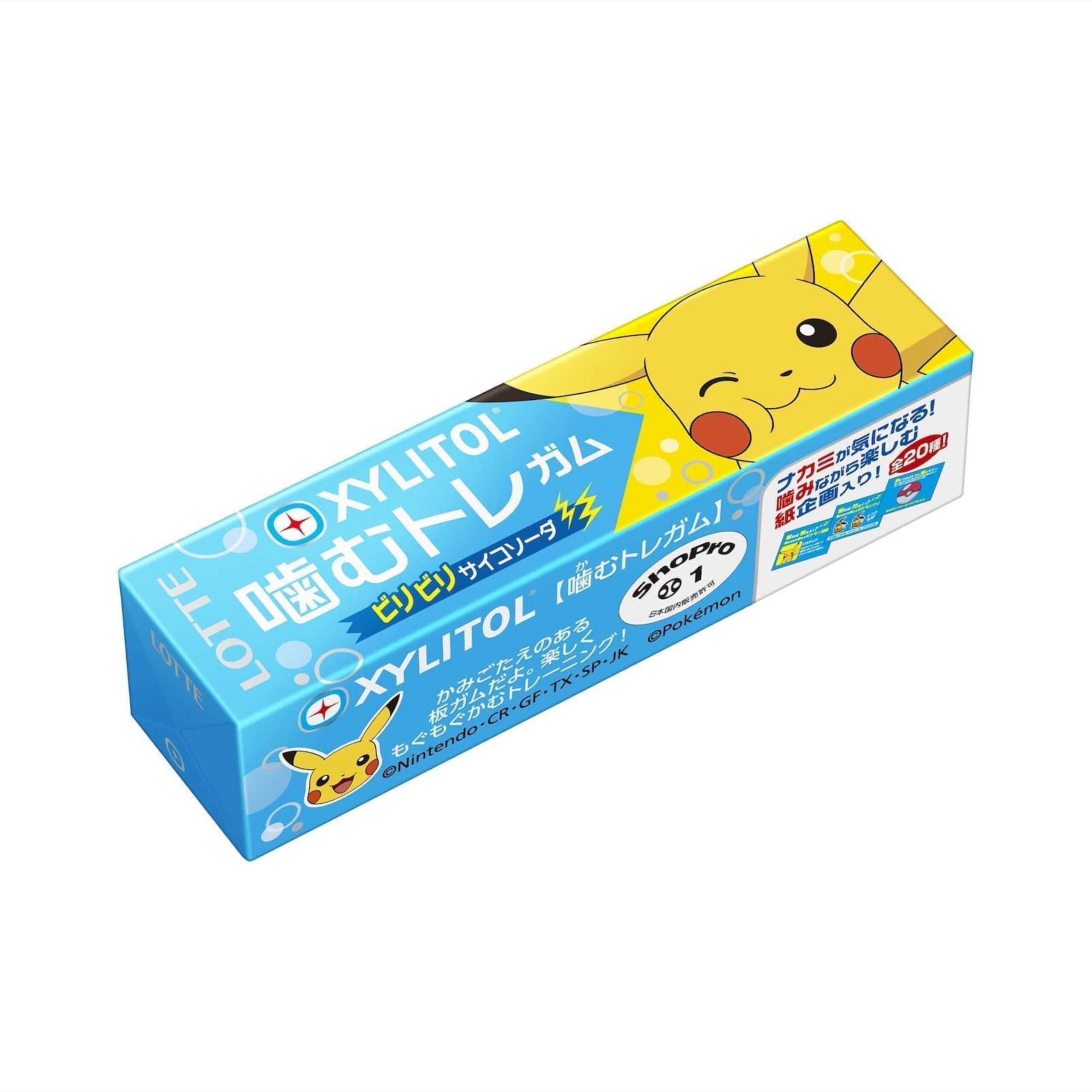 Жевательная резинка «Bilibili Psycho Soda» со вкусом содовой Xylitol Lotte 30гр., Япония