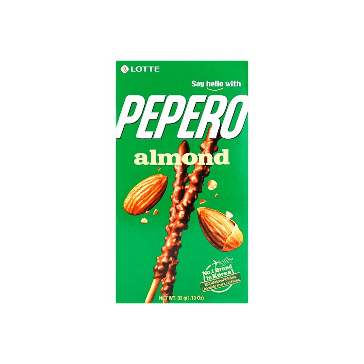 Печенье соломка «Almond» Pepero Lotte 32гр., Корея