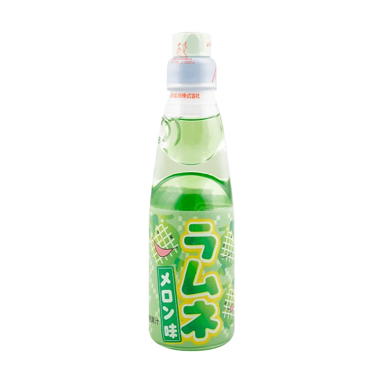 Газированный лимонад Ramune (рамуне) со вкусом дыни Hata Kousen 200мл., Япония