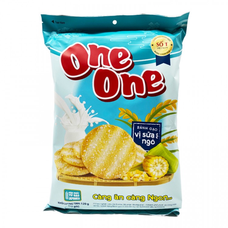 Печенье рисовое с кукурузным молоком One One 120гр., Вьетнам