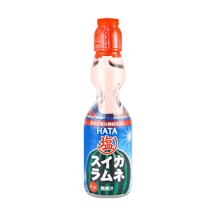 Газированный лимонад Ramune (рамуне) со вкусом арбуза с морской солью Hata Kousen 200мл., Япония
