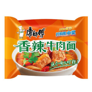 Лапша б/п со вкусом острой говядины Kang Shi Fu 104гр., Китай