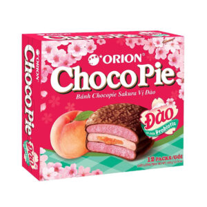 Бисквитное пирожное Choco Pie с сакурой и персиком Orion 360гр., Индонезия