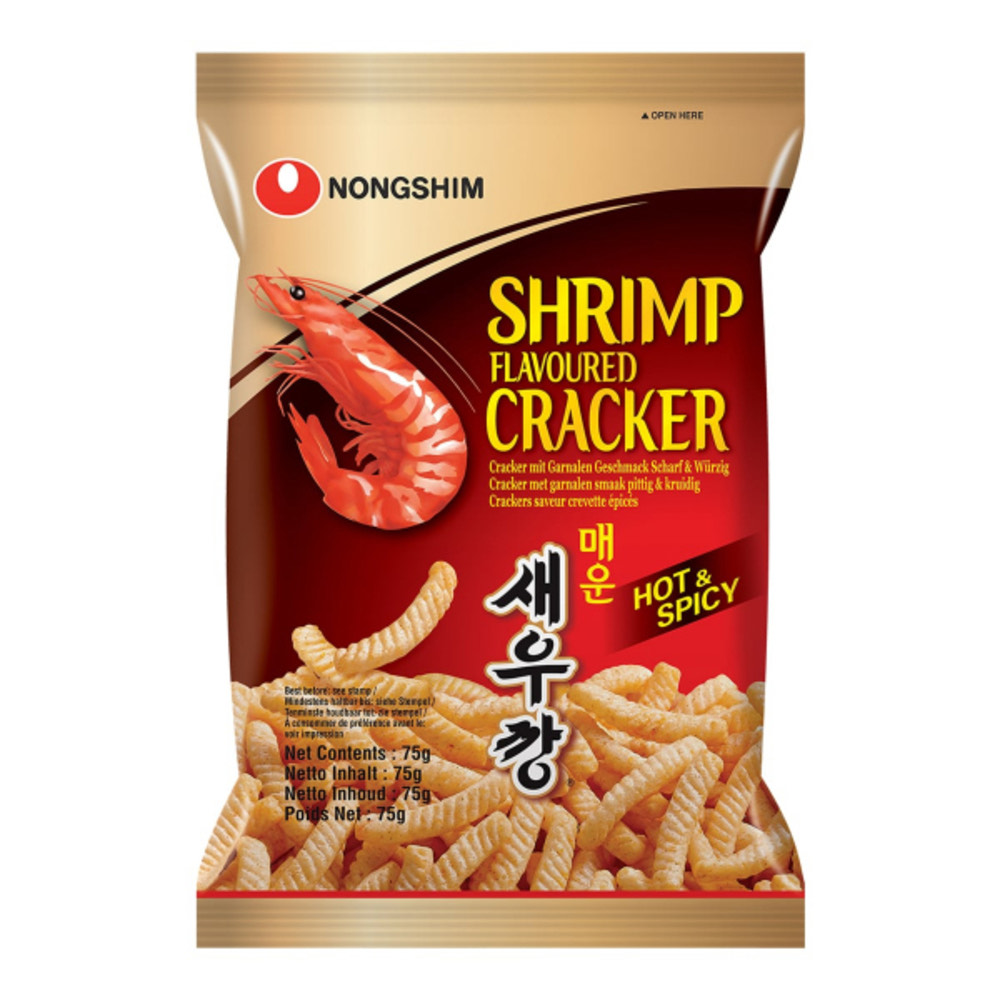 Чипсы со вкусом острой креветки Nongshim 75гр., Корея