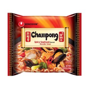 Лапша б/п «Champong» острая со вкусом морепродуктов Nongshim 130гр., Корея