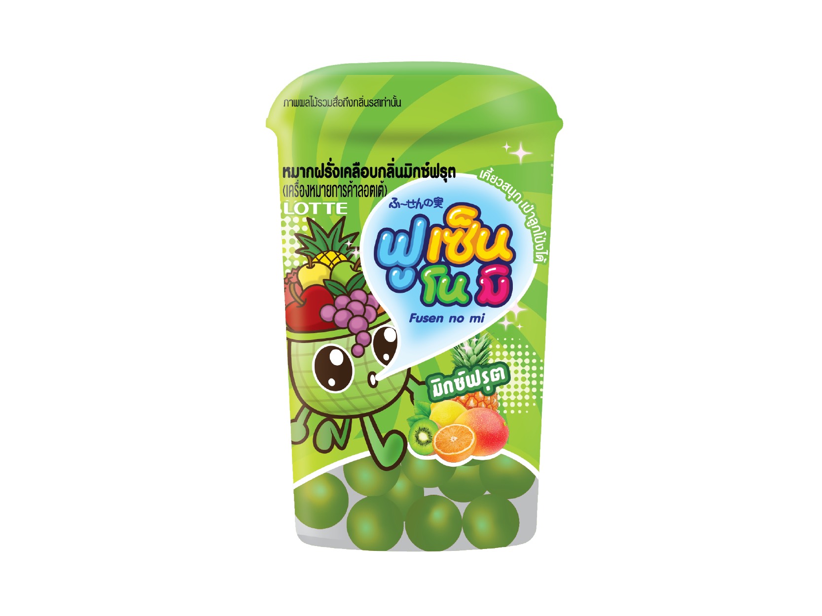 Жевательная резинка драже «Fusen No Mi Mixed Fruit» микс фруктов 15гр., Таиланд