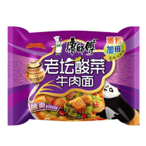 Лапша б/п со вкусом говядины и квашенной капусты Kang Shi Fu 117гр., Китай