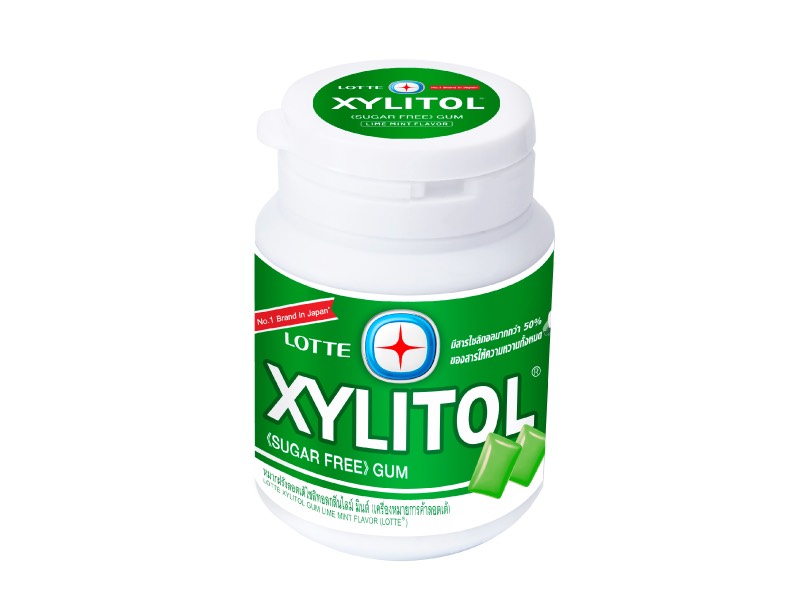 Жевательная резинка «Xylitol Lime Mint» лайм-мята Thai Lotte 58гр., Тайланд