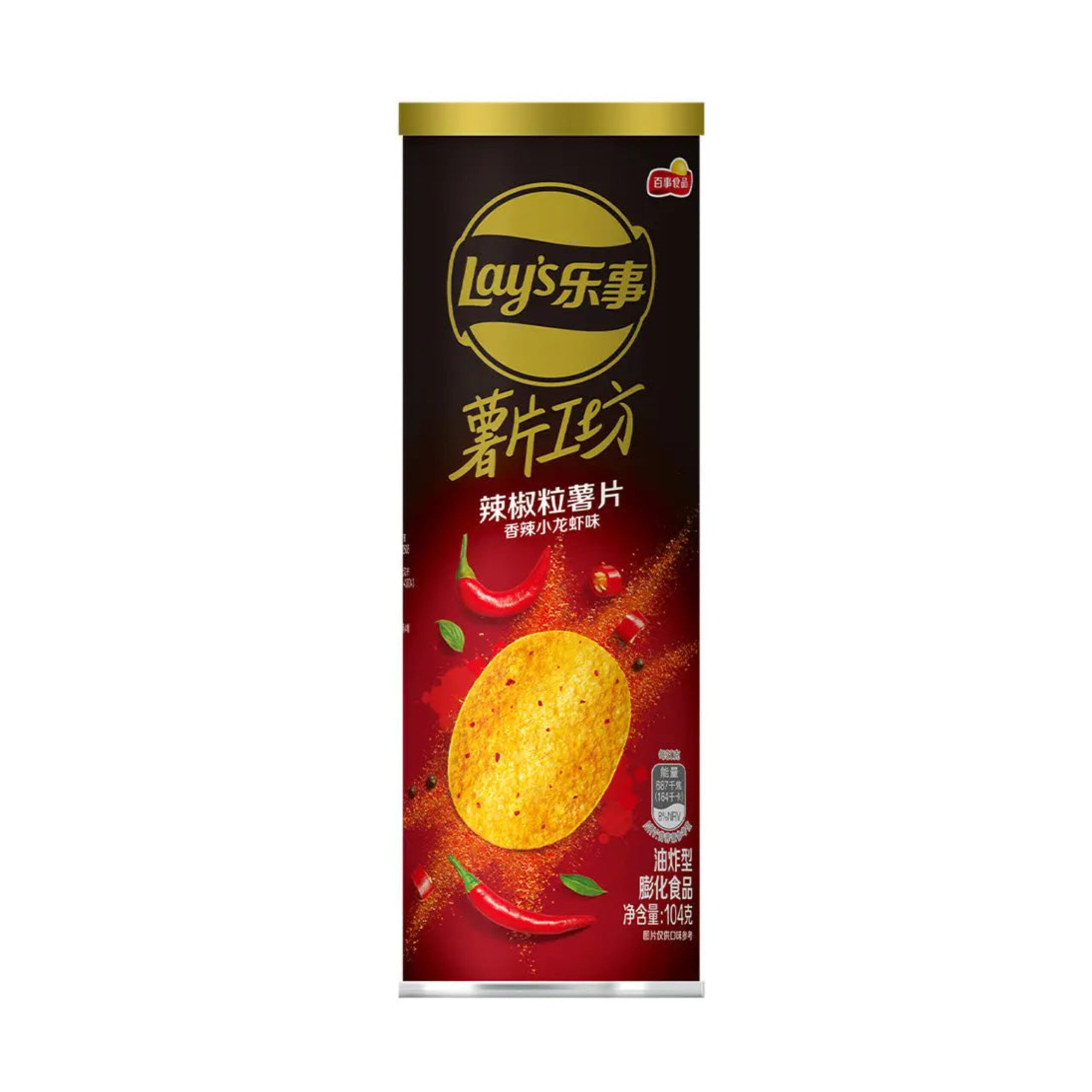 Чипсы со вкусом рака и острого перца Lay's Stax 104гр., Китай