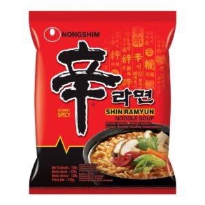 Лапша б/п «Шин Рамен» острая с овощами и грибами Nongshim 120гр., Корея