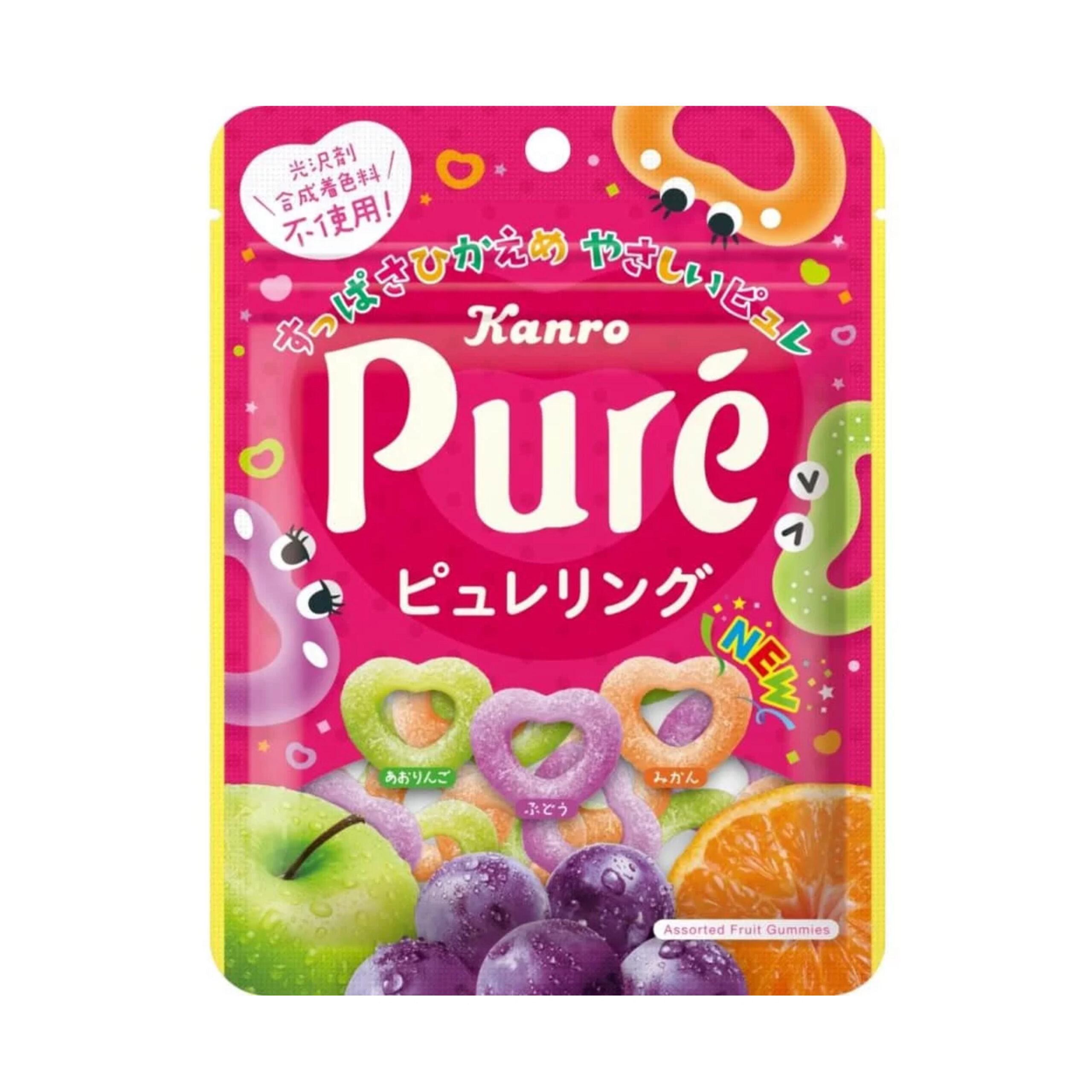 Жевательный мармелад фруктовое ассорти Pure Kanro 63гр., Япония