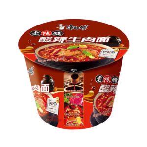 Лапша б/п в стакане со вкусом говядины в кисло-остром соусе Kang Shi Fu 121гр., Китай