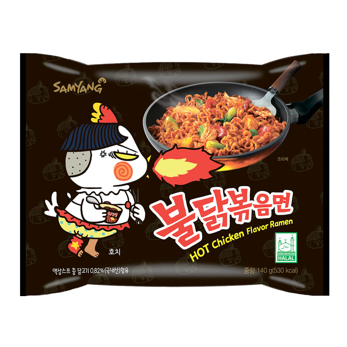 Лапша б/п со вкусом острой жареной курицы Samyang 140гр., Корея