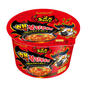 Лапша б/п в чашке со вкусом курицы «2x Spicy» очень острая Samyang 105гр., Корея