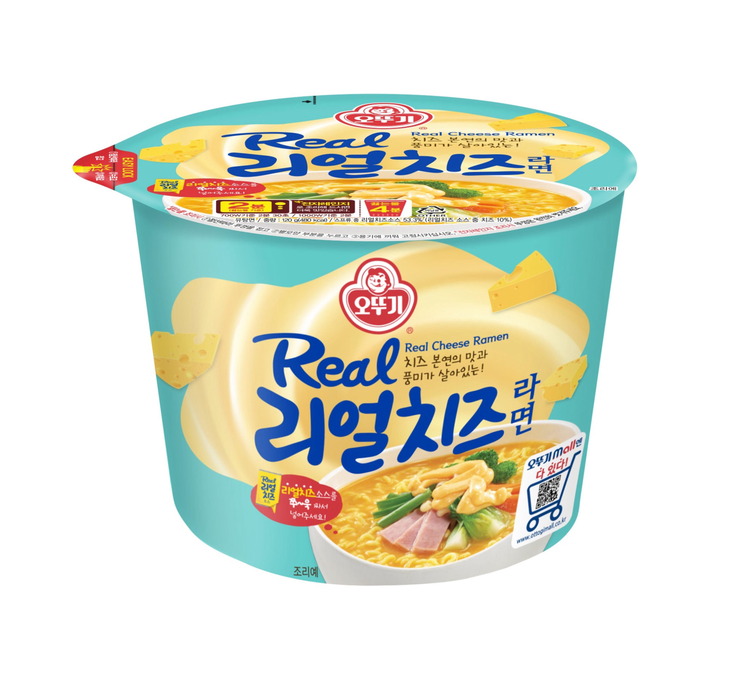 Лапша б/п в чашке с сырным соусом «Real Cheese Ramen» 120гр., Корея