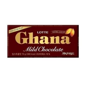 Шоколад мягкий «Ghana Mild Chocolate» Lotte 70гр., Корея