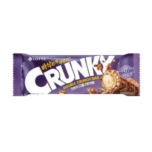 Хрустящий батончик Crunky с рисовыми хлопьями «Double Crunch Chocolate Bar» Lotte 36гр., Корея