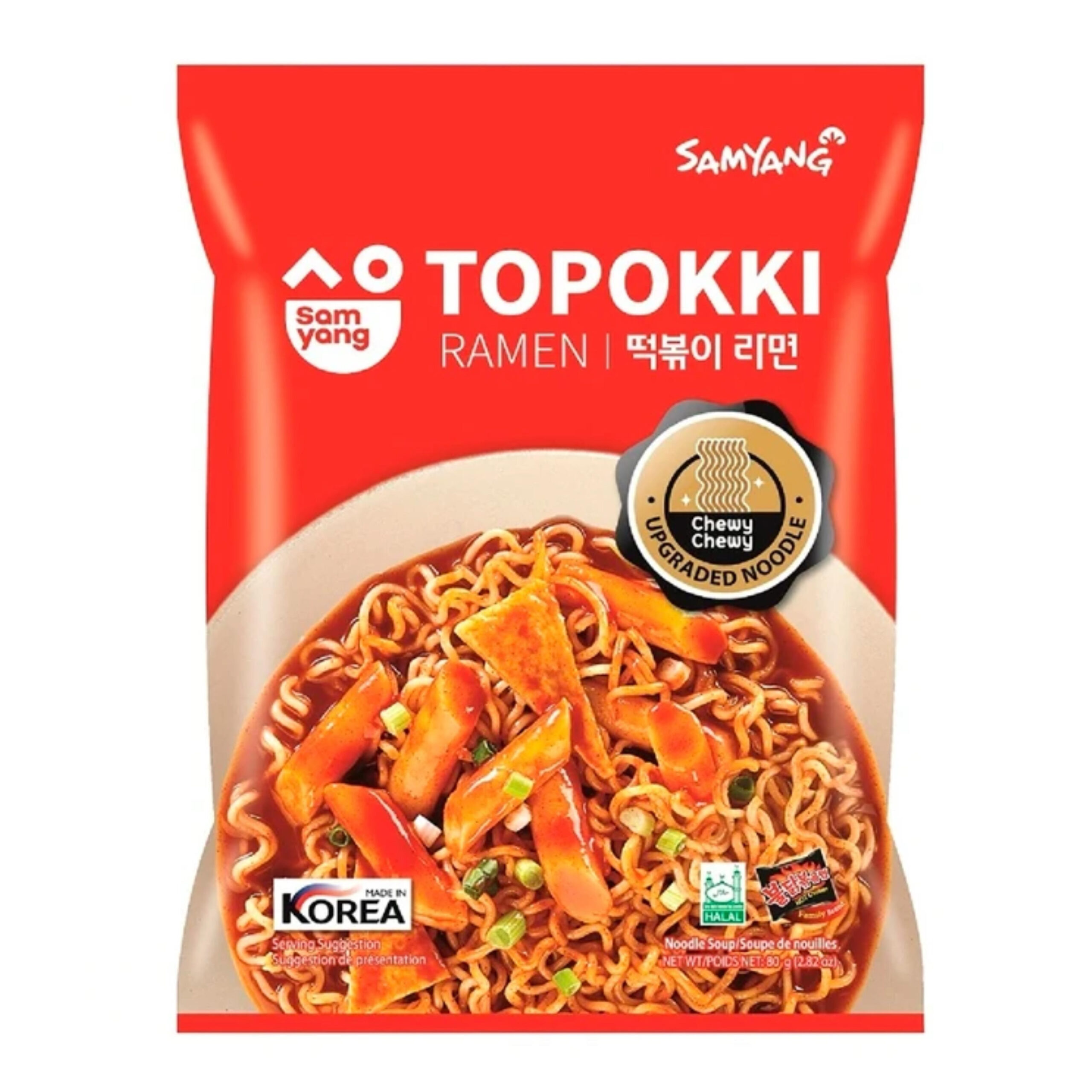 Лапша б/п «Topokki Ramen» со вкусом курицы и соуса топокки Samyang 80гр., Корея
