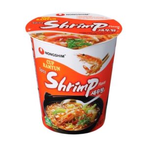 Лапша б/п в стакане «Spicy Shrimp» со вкусом креветки с острым соусом Nongshim 67гр., Корея