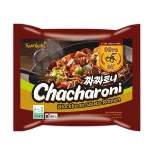 Лапша б/п «Chacharoni» в соусе из черных соевых бобов Samyang 140гр., Корея