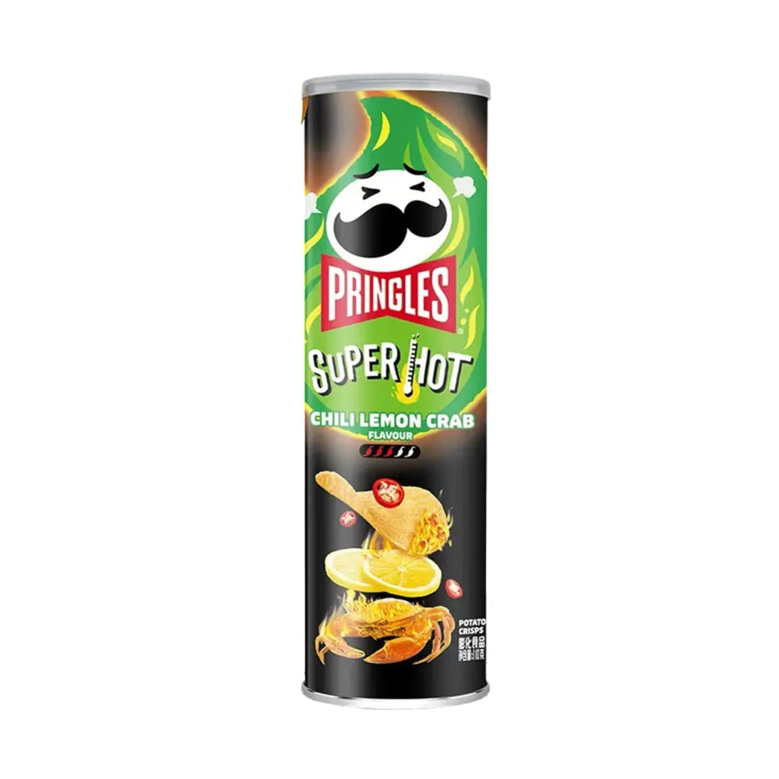 Чипсы со вкусом лимона и краба острые Pringles 110гр., Китай