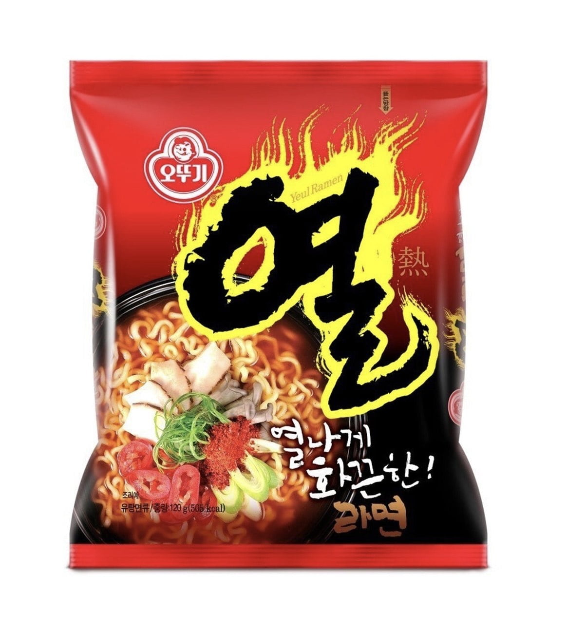 Лапша б/п «Yeul Ramen» (Ёль Рамен) со вкусом острого перца Ottogi 120гр., Корея