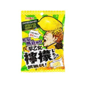 Жевательные конфеты с кислой начинкой со вкусом лимона Ribon Saotome Lemon Soft Candy 70гр., Япония