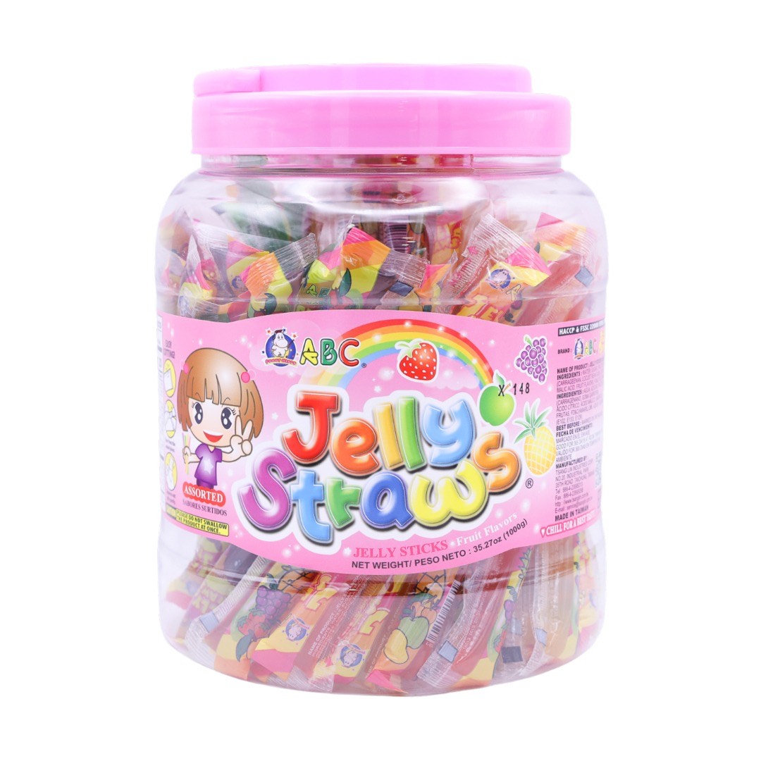 Фруктовое желе «Jelly Straws» в трубочках АВС 1000гр., Тайвань