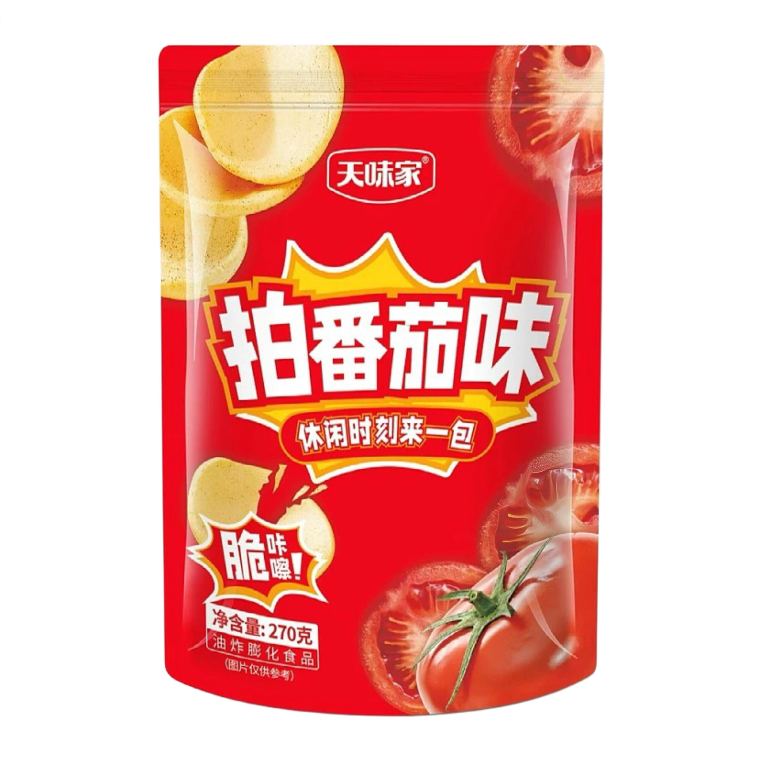 Гигантские чипсы со вкусом томата 270гр., Китай