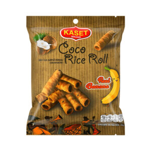 Кокосовые роллы из рисовой муки со вкусом банана Kaset 40гр., Таиланд