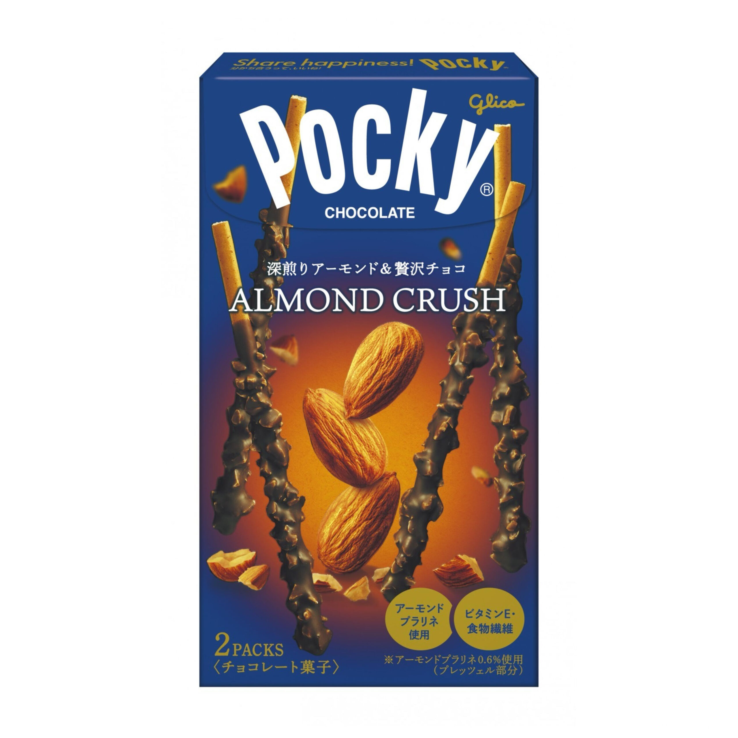Бисквитные палочки POCKY в молочном шоколаде с миндалем 66гр., Япония