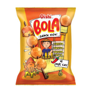 Чипсы-шарики BoLa Snack со вкусом пряного кальмара Oishi 68гр., Вьетнам