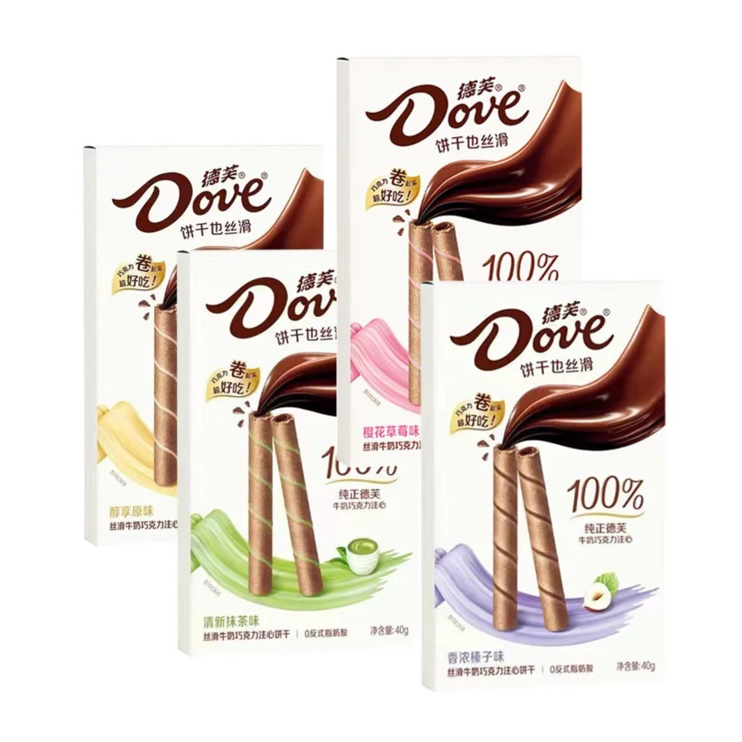 Вафельные палочки в ассортименте Dove 36гр., Китай