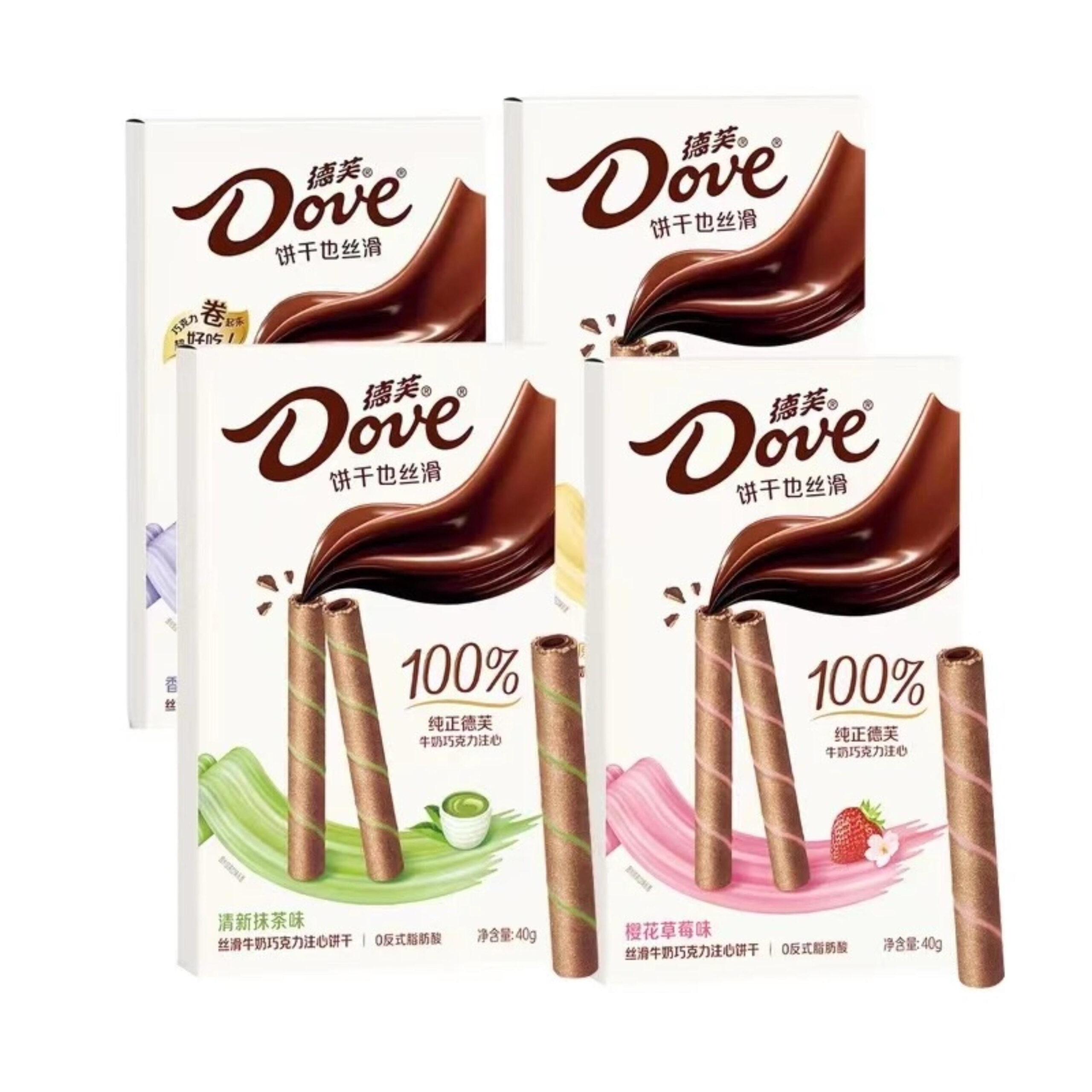 Вафельные палочки в ассортименте Dove 36гр., Китай