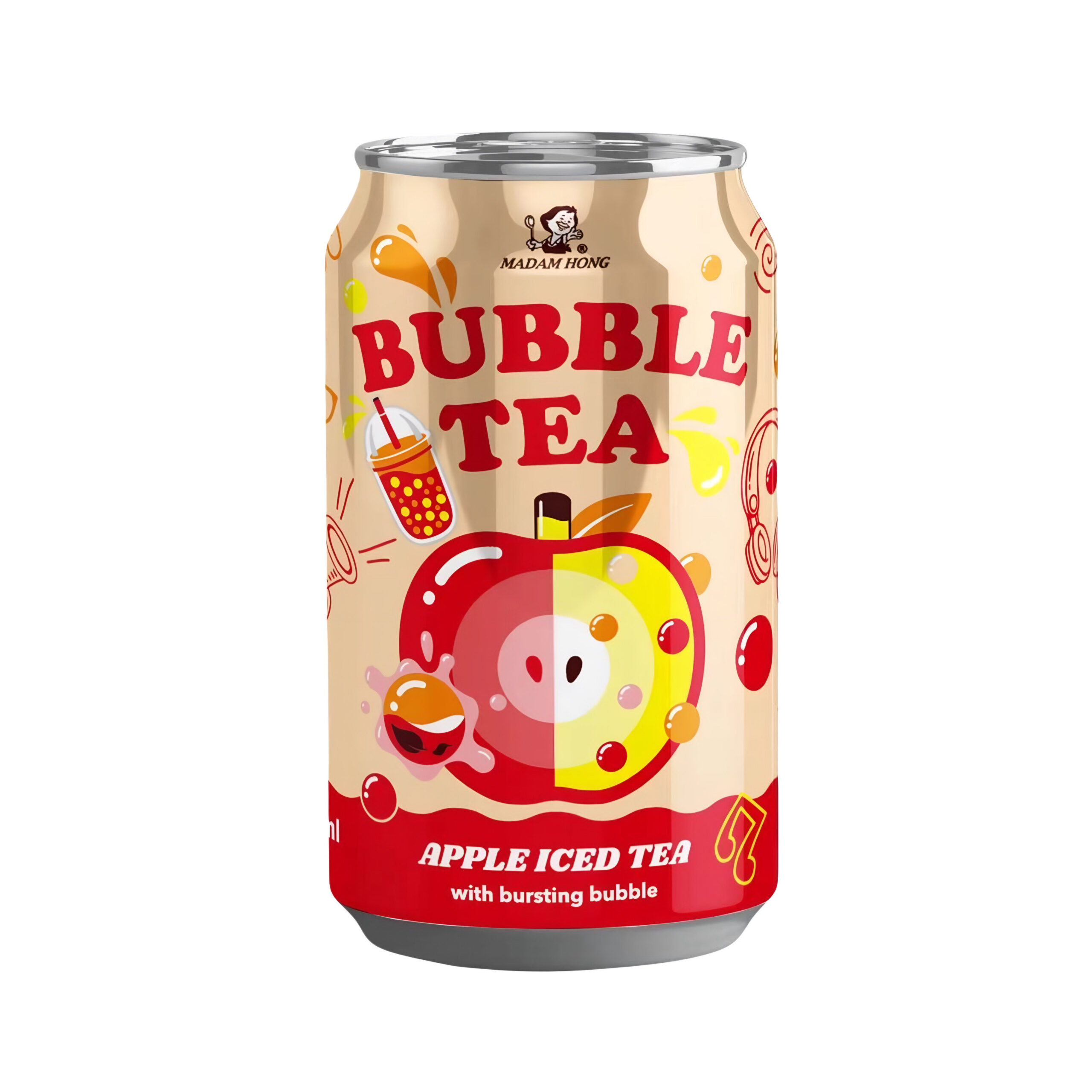 Чай со вкусом яблока Bubble Tea Madam Hong 320мл., Тайвань