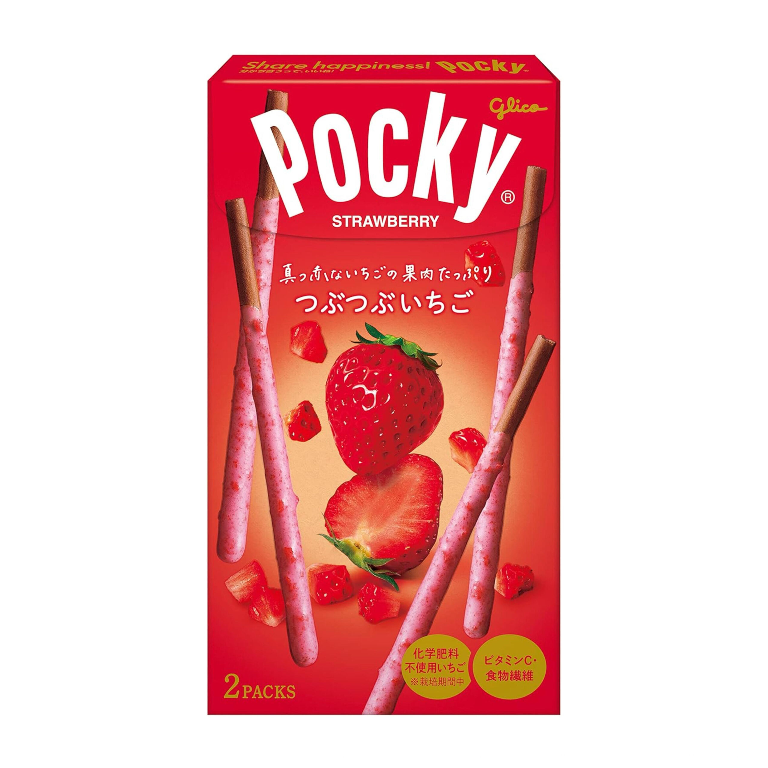 Бисквитные палочки POCKY с клубничным вкусом 57.6 гр., Япония