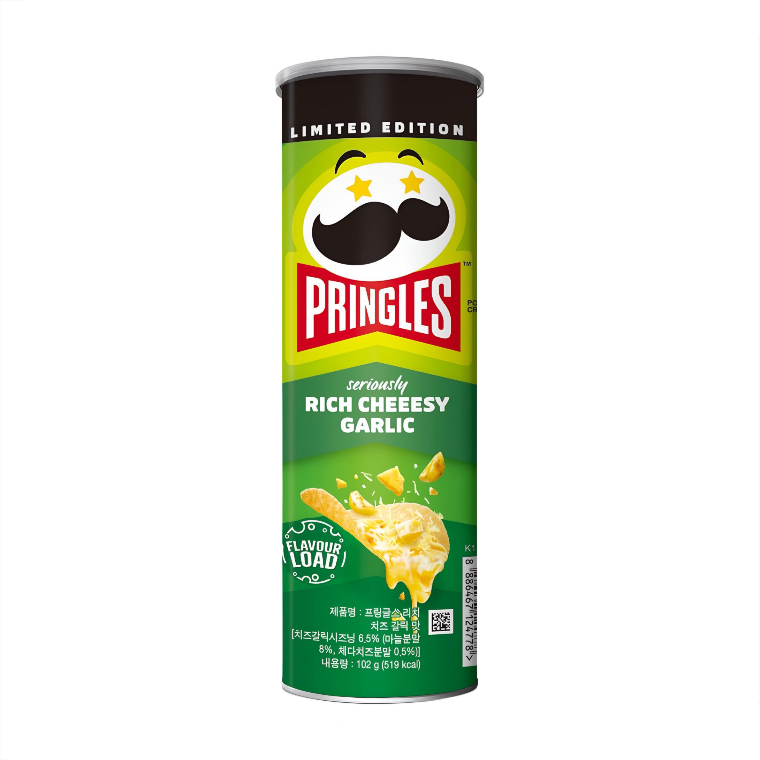 Картофельные чипсы насыщенный сырно-чесночный вкус Pringles 102гр., Корея