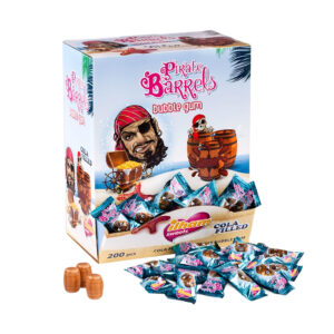 Жевательная резинка «PIRATE BARREL» пиратская бочка с жидким центром Ilham Sweets 3,5гр., Турция