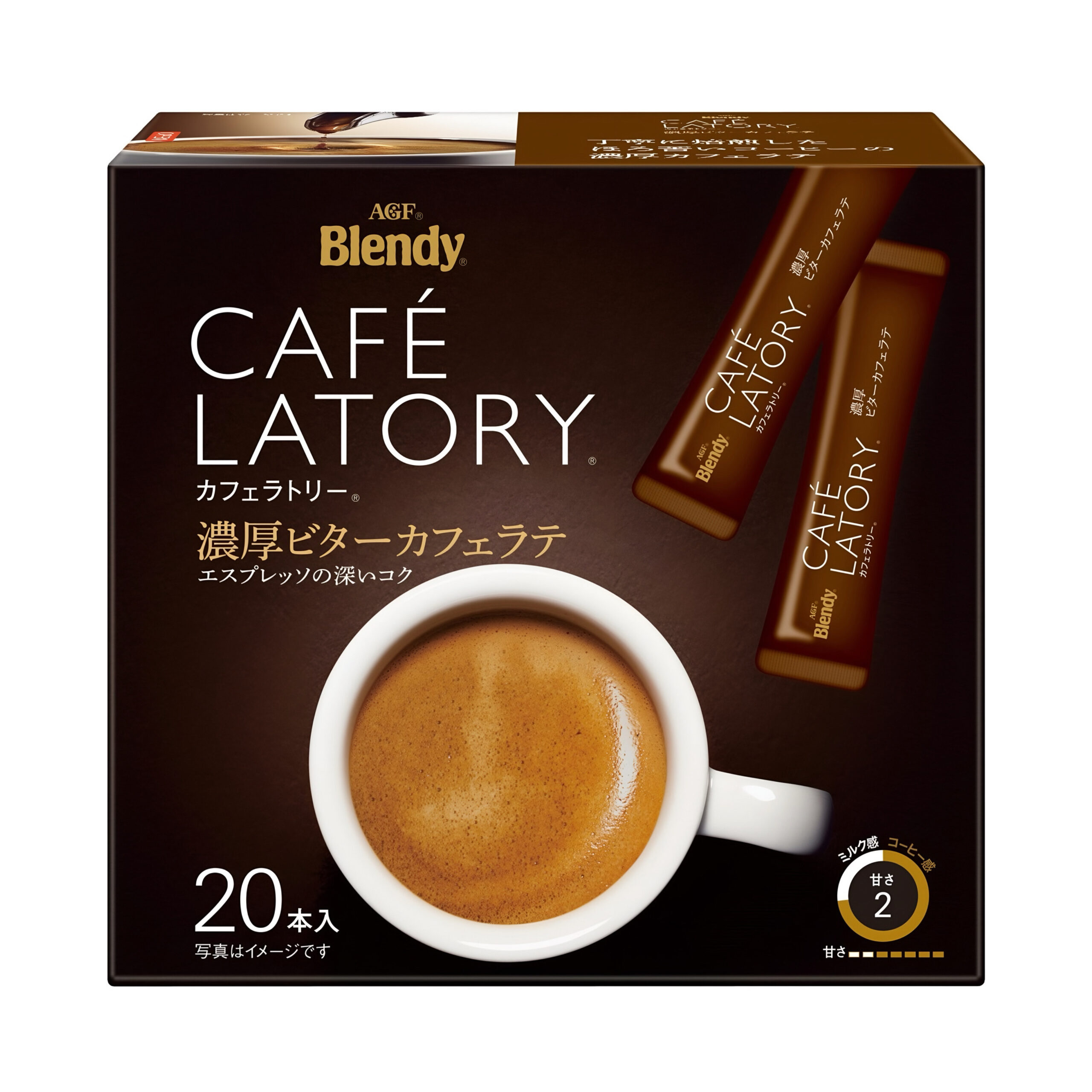 Кофе в стиках крепкий латте AGF Blendy 180гр., Япония