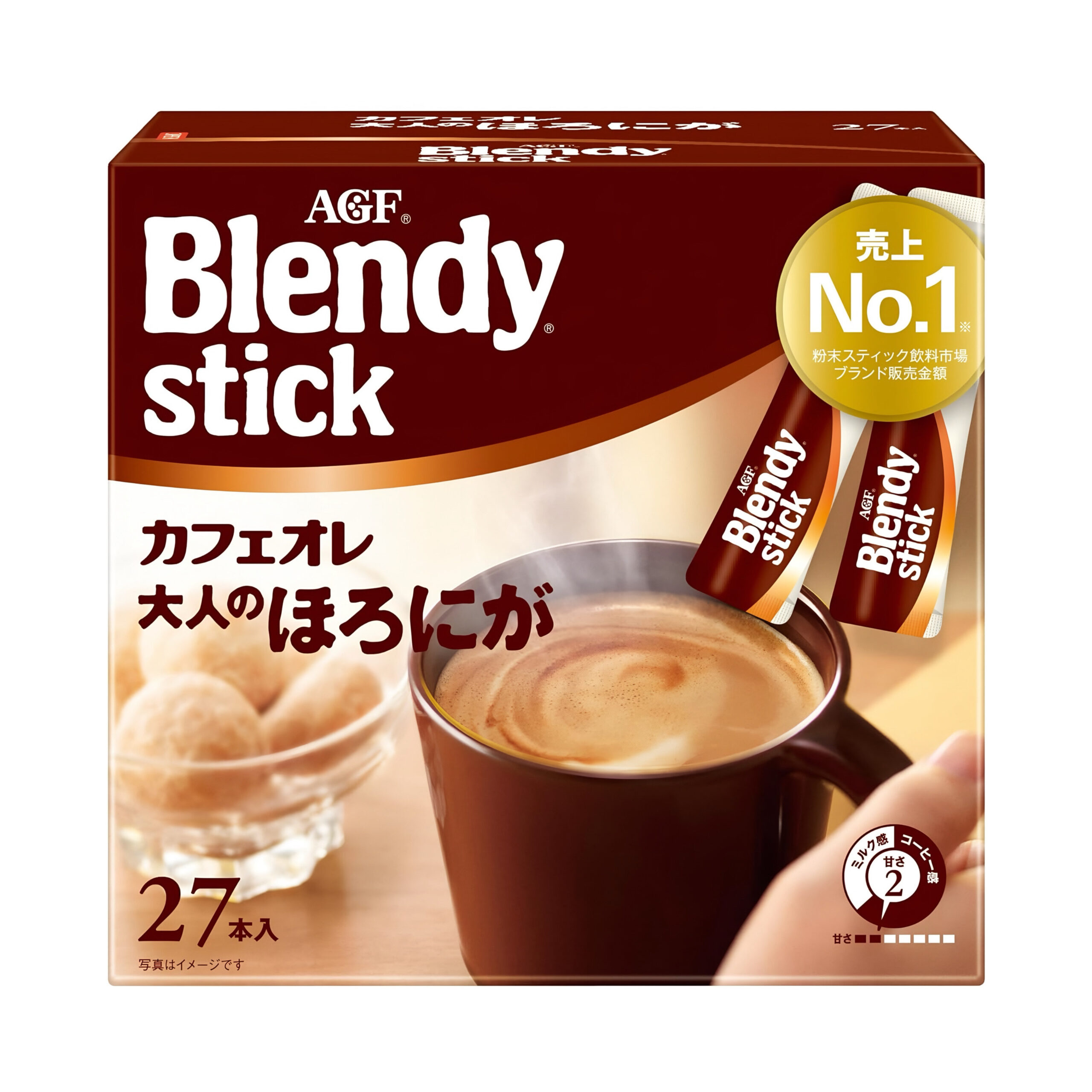Кофе в стиках с молоком и сахаром (крепкий) AGF Blendy 216гр., Япония