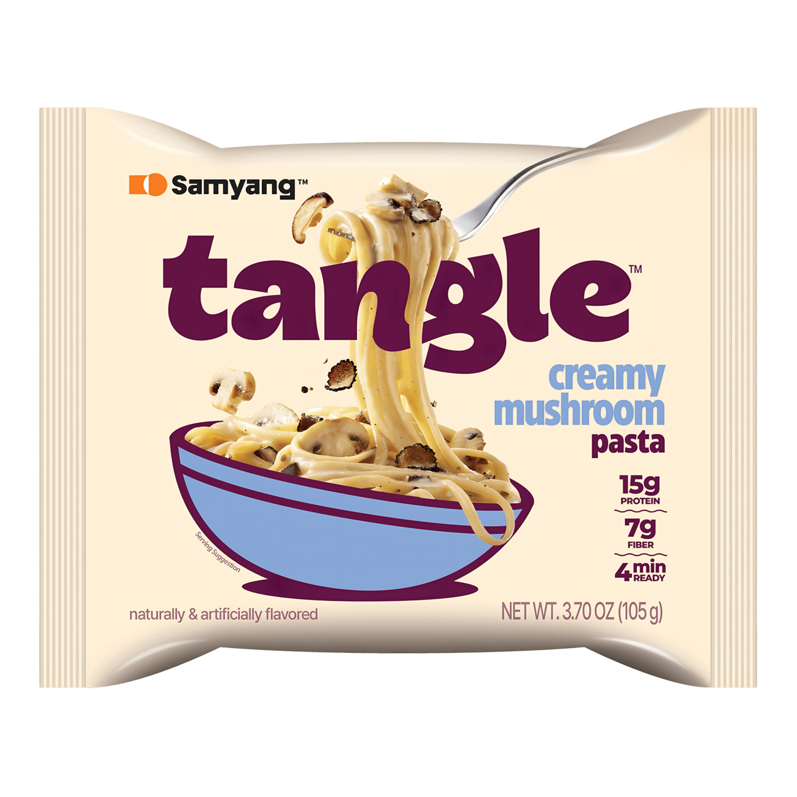 Паста б/п со сливочным соусом и грибами Tangle 105гр., Корея