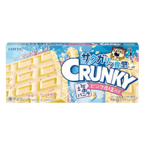 Шоколад Crunky Salted Vanilla белый с розовой солью Lotte 45гр., Япония
