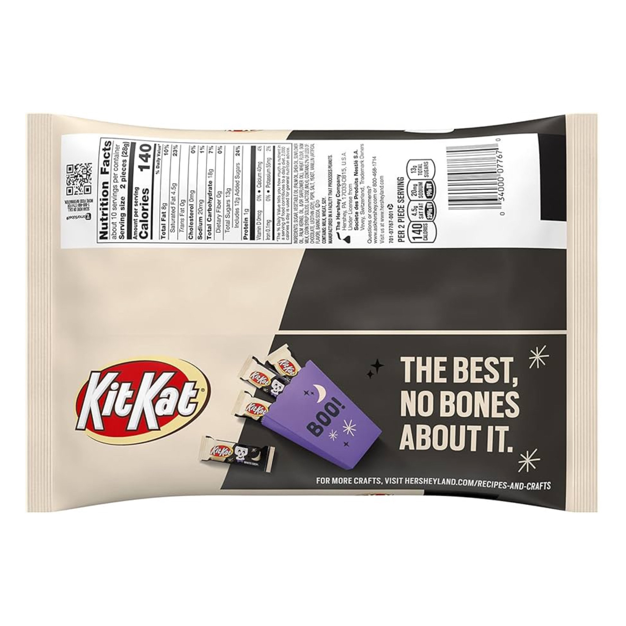 Белый шоколад KitKat Breaking Bones со вкусом ванильного крема Nestle 291гр., США