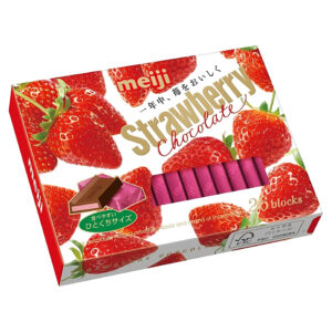 Шоколад молочный со вкусом клубники (26 шт.) Meiji 120гр., Япония