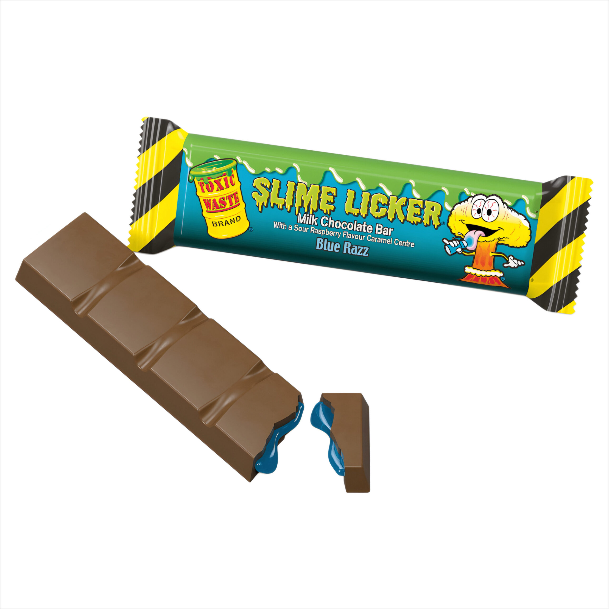 Шоколад Slime Licker со вкусом голубой малины Toxic Waste 50гр., США