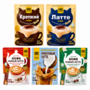 Растворимый кофейный напиток 3в1 в ассортименте Cat Four 450гр., Китай